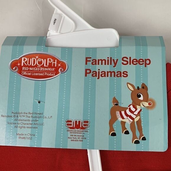 Rudolph Red-Nosed Reindeer toddler Holiday Sleep Pajamas - Picture 9 of 12